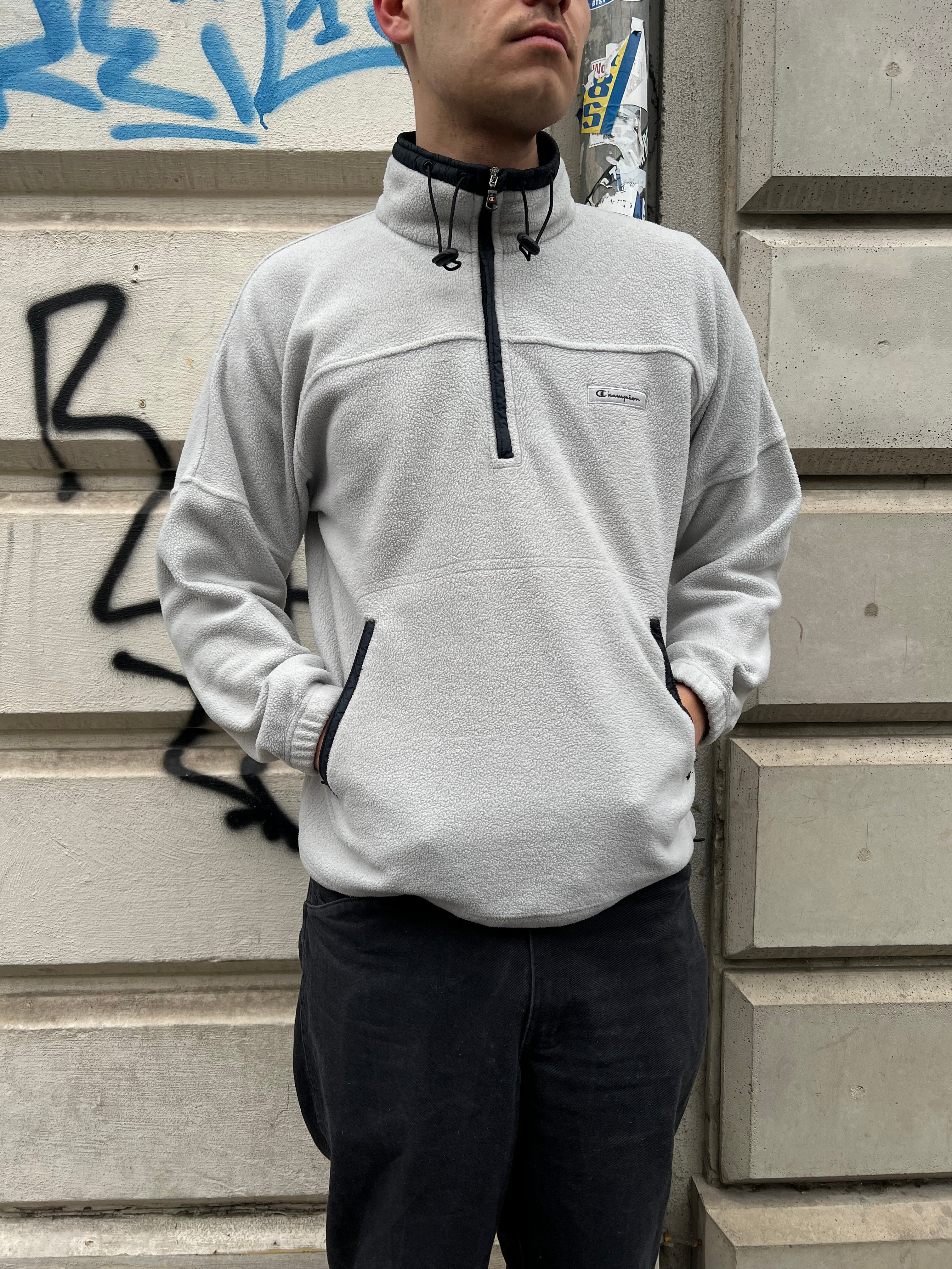 Champion half shop zip sweater 90s